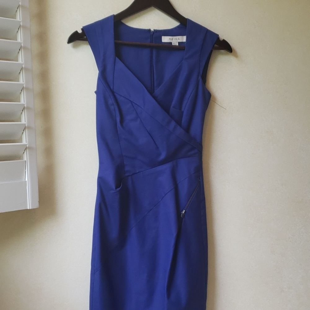 Royal Blue Reiss Pencil Dress Size 0